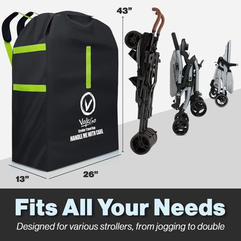 V VOLKGO VolkGo Single Umbrella Stroller Bag for Airplane Gate Check Bag for Single Strollers Durable and Lightweight Water Resistant, for Safe and secure Stroller Easy Carrying - Image 1