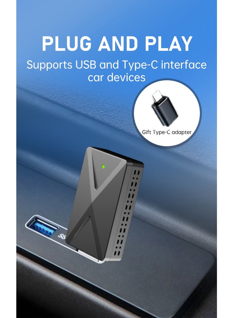 فومو محول 2 في 1 لنظامي CarPlay و Android Auto للسيارة، تحويل لاسلكي، USB من نوع C، توصيل وتشغيل، نظام مزدوج، اتصال مستقر بتردد 5.8 جيجاهرتز - Image 5