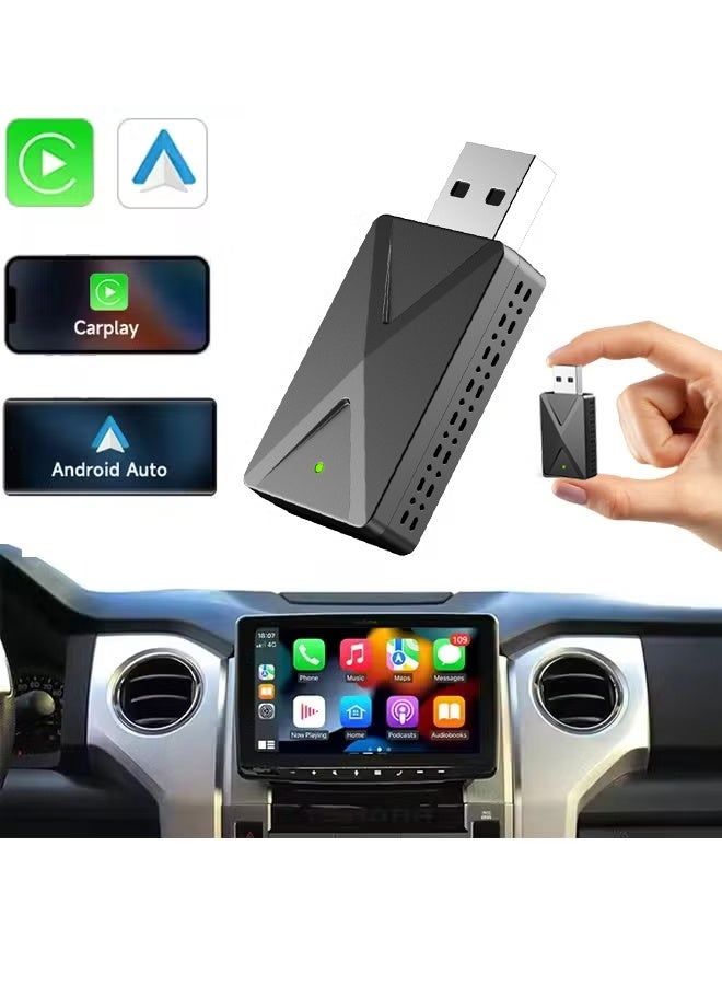 فومو محول 2 في 1 لنظامي CarPlay و Android Auto للسيارة، تحويل لاسلكي، USB من نوع C، توصيل وتشغيل، نظام مزدوج، اتصال مستقر بتردد 5.8 جيجاهرتز - Image 1