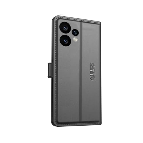 AIBEX ® Compatible for CMF by Nothing Phone 2 Pro 5G Flip Cover Leather Finish with Magnatic Closure | Inside TPU with Card Pockets | Wallet Stand | Complete Protection Flip Case - Black - Image 3