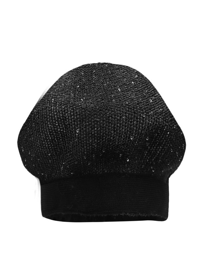 MOSSTYUS Womens Beret Hat French Style Beanie Hats Hollow-Out Vintage Painters Woven Cap Artist Hat Spring Fall Summer,Black 6# - Image 2