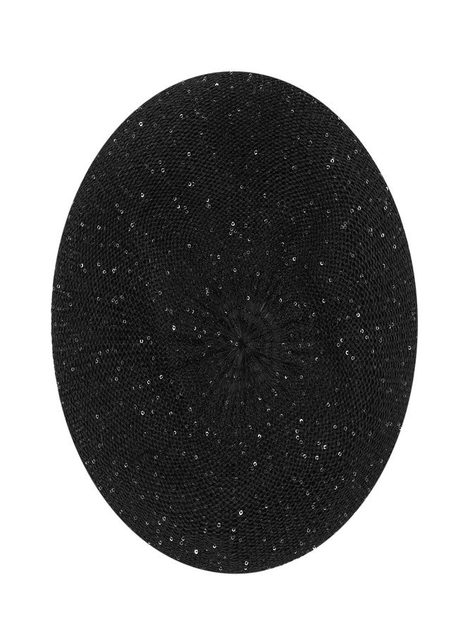 MOSSTYUS Womens Beret Hat French Style Beanie Hats Hollow-Out Vintage Painters Woven Cap Artist Hat Spring Fall Summer,Black 6# - Image 5