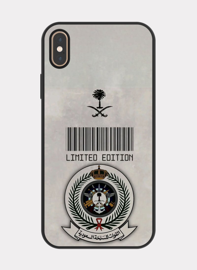 بكسلات كفر ايفون اكس ماكس القوات المسلحة السعودية رمادي - Image 1