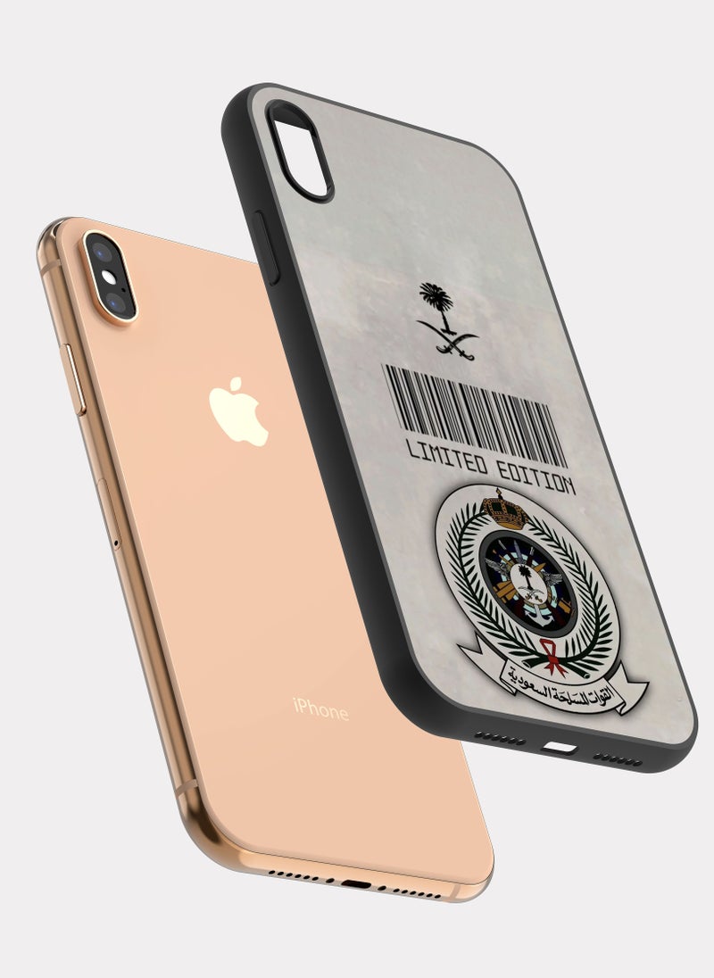 بكسلات كفر ايفون اكس ماكس القوات المسلحة السعودية رمادي - Image 2