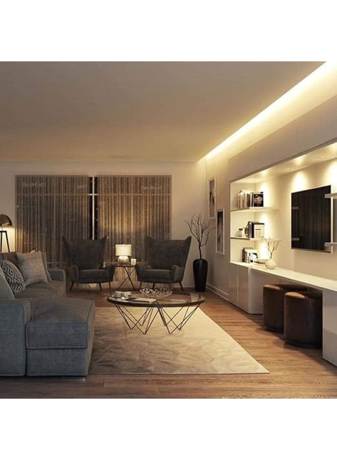 شريط إضاءة مرن بضوء أبيض دافئ وطول 5 متر يحتوي على 300 لمبة ليد SMD بتيار مستمر 12 فولت - Image 3