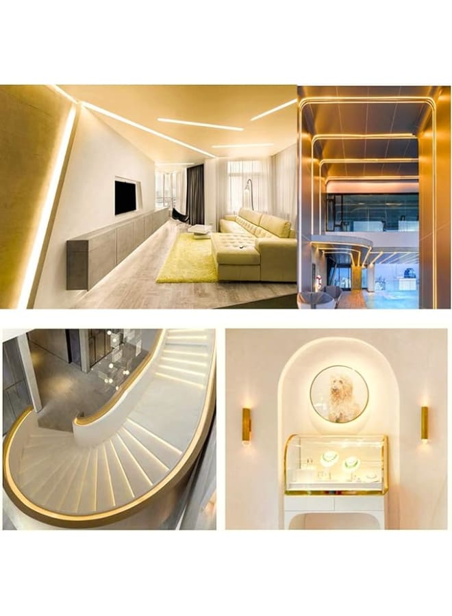 شريط إضاءة مرن بضوء أبيض دافئ وطول 5 متر يحتوي على 300 لمبة ليد SMD بتيار مستمر 12 فولت - Image 1