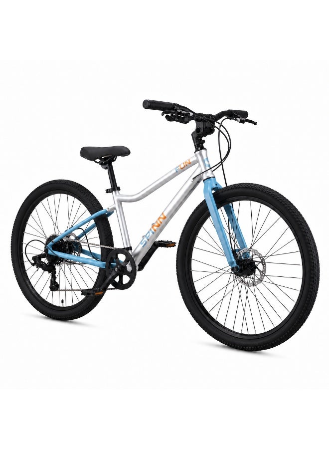SPINN Fun 8D 26-Inch  Kids & Teens | 26-Inch Wheel Size | Adjustable Seat | 8-Speed Disc Brake | Opal Haze - Image 1