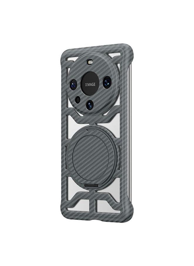 Zaboon - Case For Huawei Mate 60 Pro / 60 Pro+ Hollow Carbon Fiber Rotating Bracket MagSafe Phone Case - Image 1