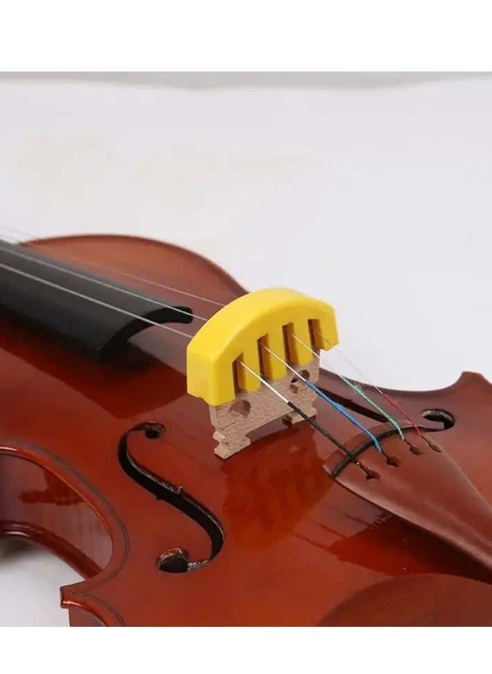 Mike Music 2PCS Violin Practice Mute, Rubber Practice Fiddle Silencer for 4/4 Violin Volume Control, Violin Silence Rubber, Rubber Violin Mute Blue, Yellow  - Image 5