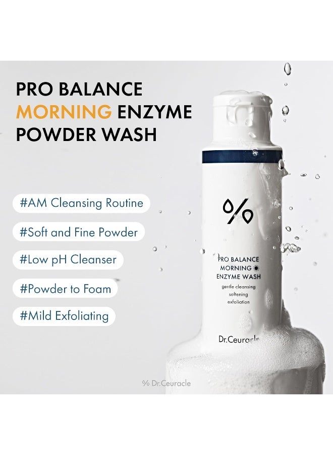 Dr. Ceuracle Pro Balance Morning Enzyme Wash Powder Cleanser 50g | Infused With Probiotic Complex | Gentle Exfoliating, Sebum Control, Hydrating & Skin Barrier Care, 1.76 oz - Image 2