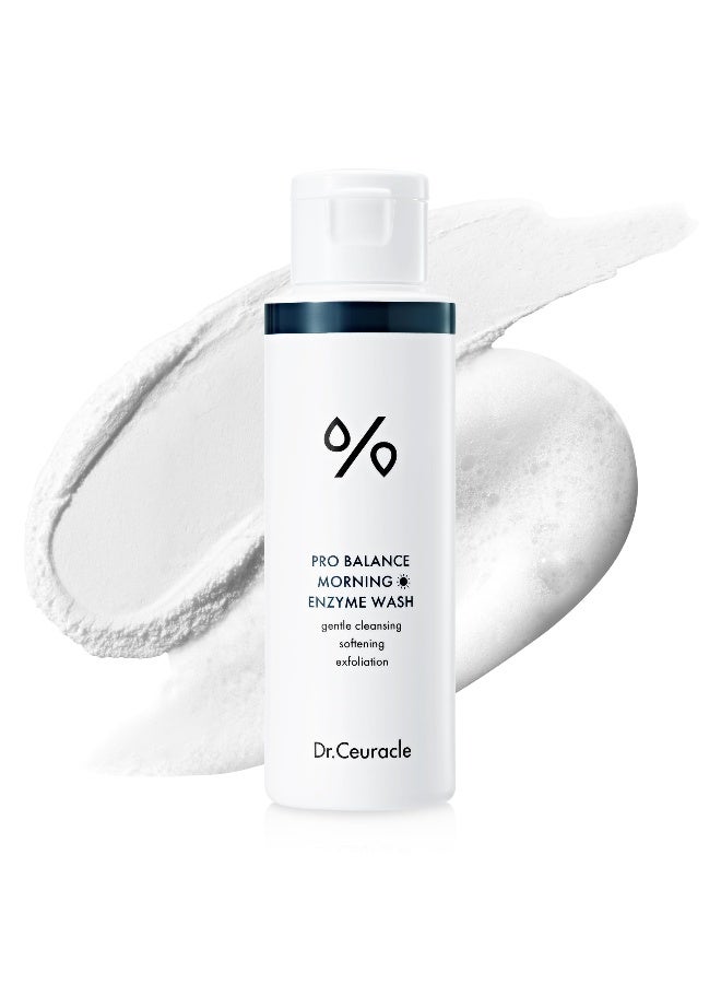 Dr. Ceuracle Pro Balance Morning Enzyme Wash Powder Cleanser 50g | Infused With Probiotic Complex | Gentle Exfoliating, Sebum Control, Hydrating & Skin Barrier Care, 1.76 oz - Image 1
