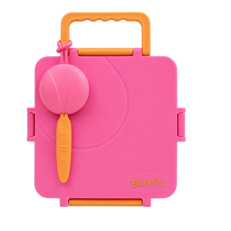 BonBon - Grand 3-4 Compartments Leakproof Lunchbox - Pink/Orange - Image 1