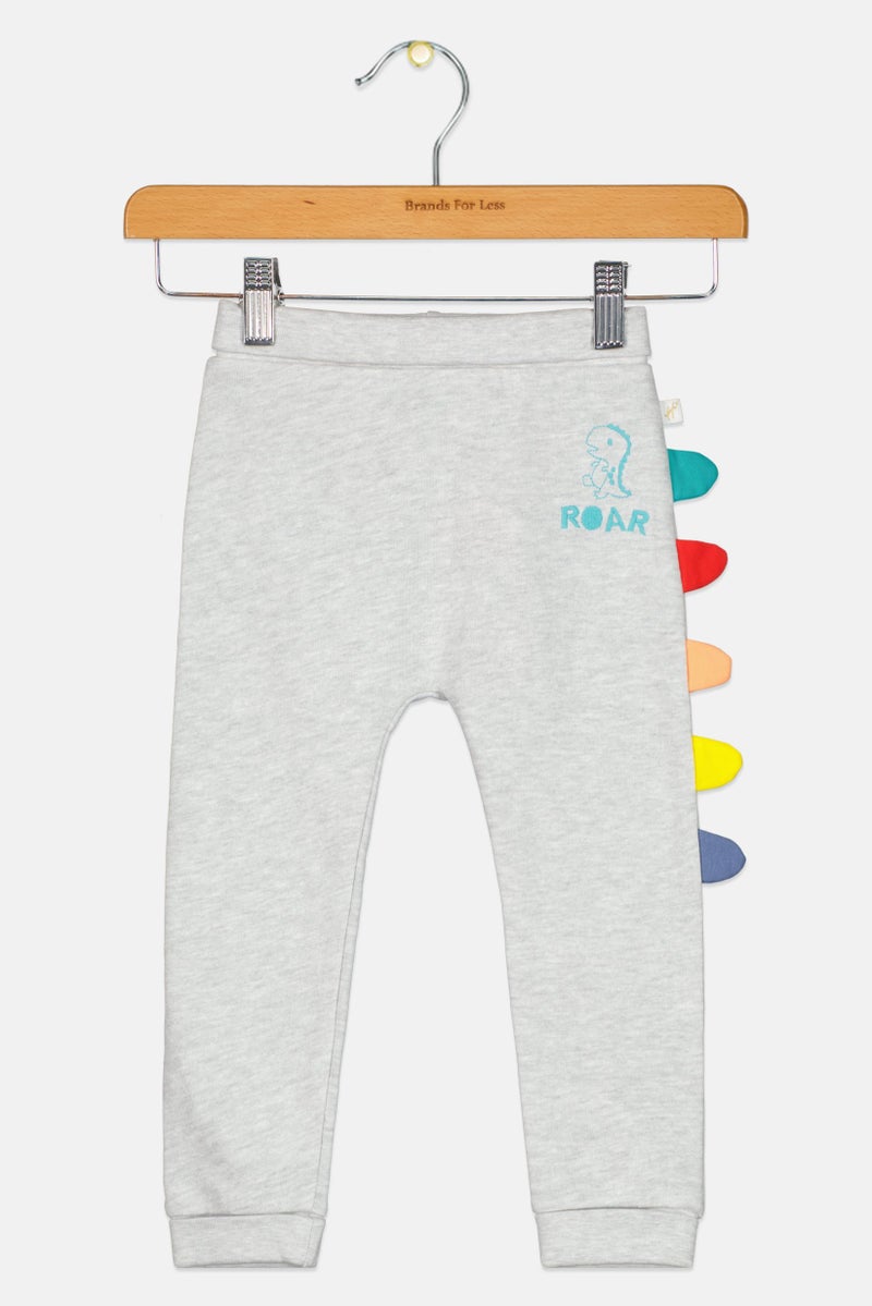Hamleys Toddlers Boy Graphic Print Jogger Pants, Grey - Image 1