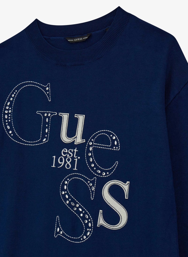GUESS Kids Sweater Midi Dress - Image 3
