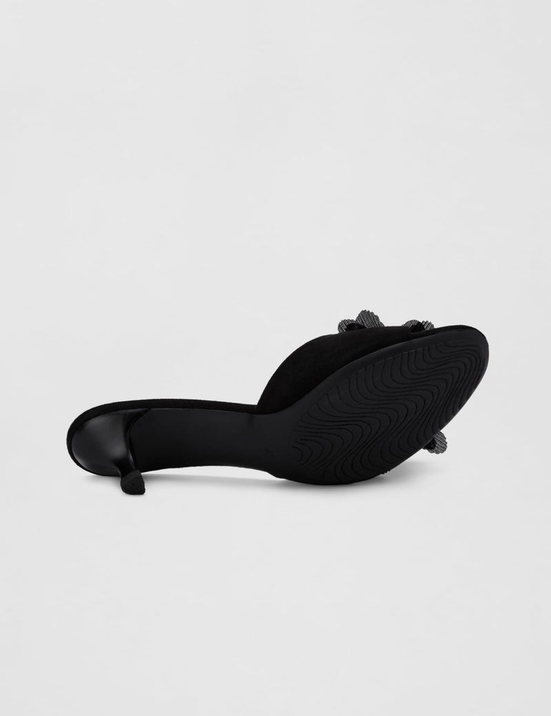 Mochi Women Black Kitten Heel Fashion Sandal UK/5 EU/38 (40-241) - Image 3