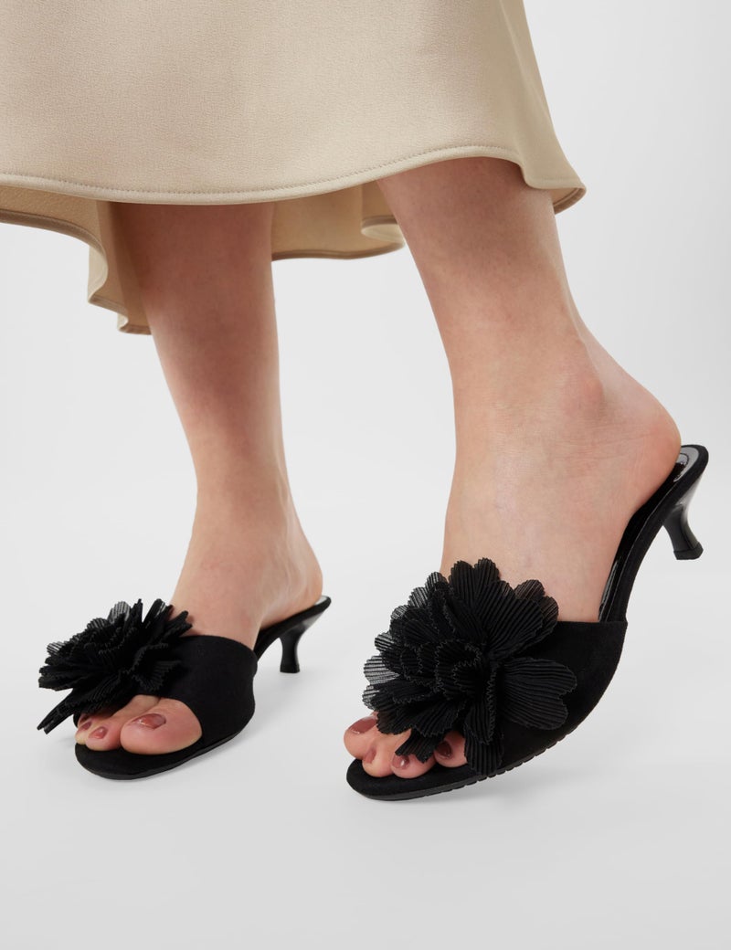 Mochi Women Black Kitten Heel Fashion Sandal UK/5 EU/38 (40-241) - Image 2
