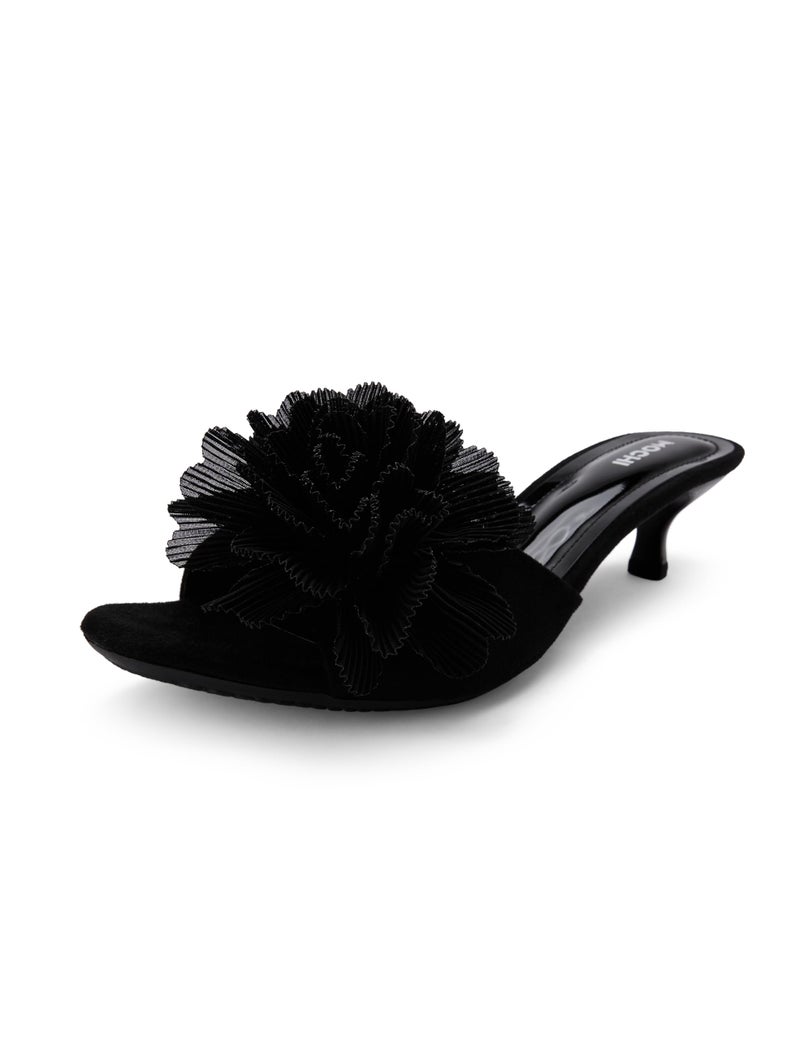 Mochi Women Black Kitten Heel Fashion Sandal UK/5 EU/38 (40-241) - Image 1