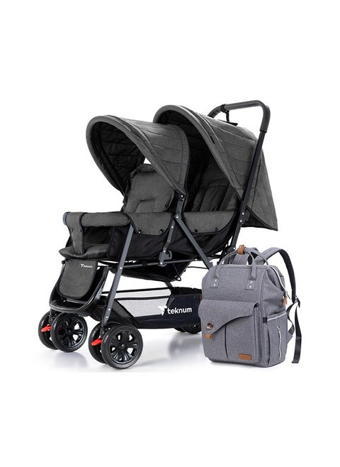 Double Stroller Combo - Dark Grey