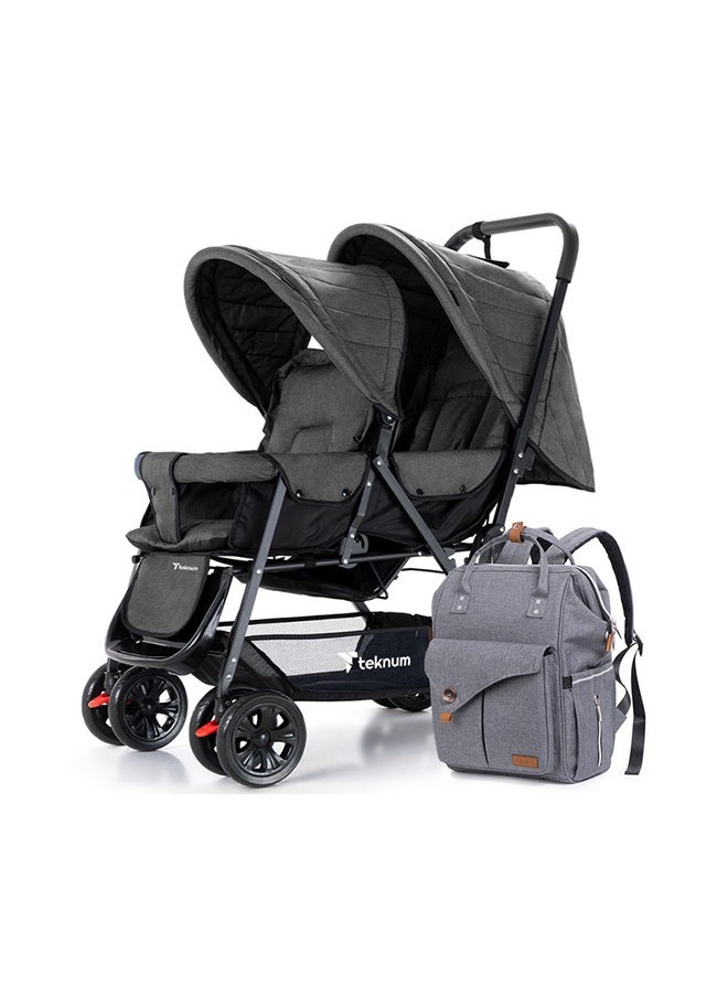 TEKNUM - Double Stroller Combo - Dark Grey - Image 1