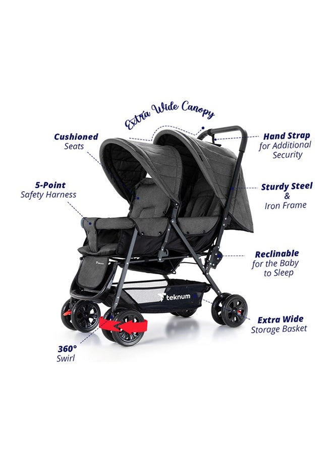 TEKNUM - Double Stroller Combo - Dark Grey - Image 1