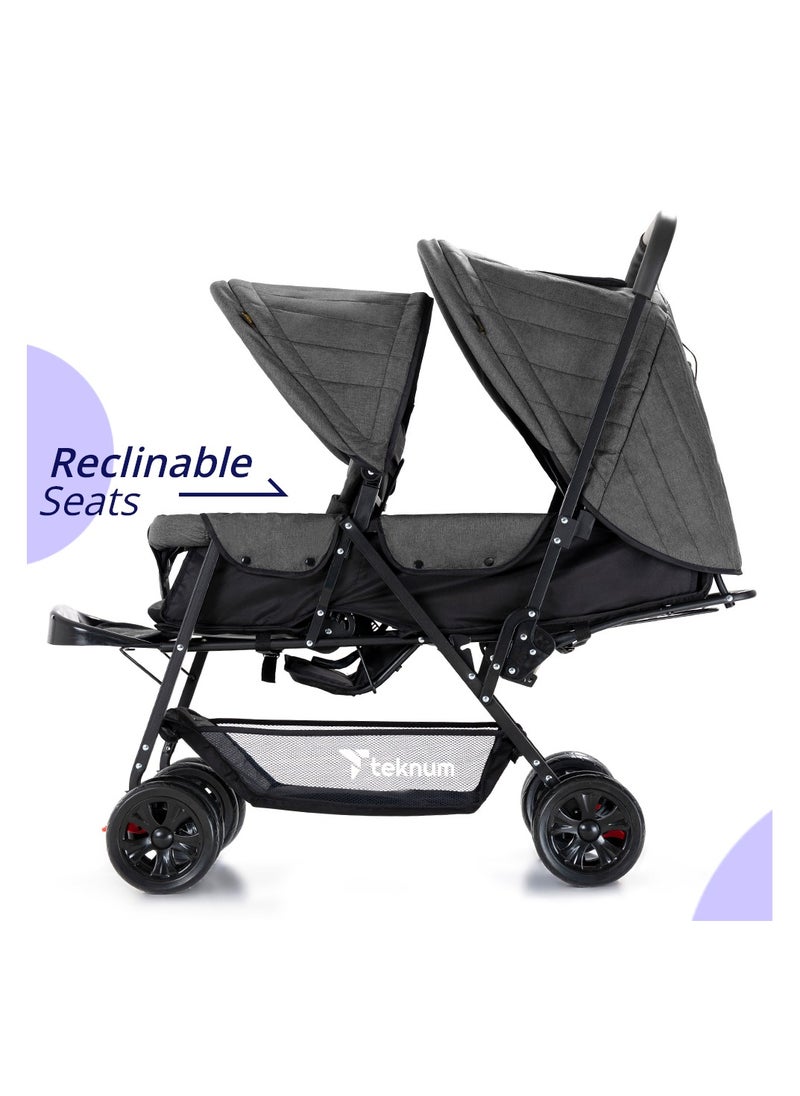 TEKNUM - Double Stroller Combo - Dark Grey - Image 1