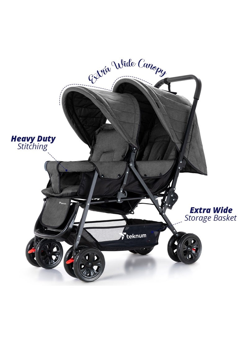 TEKNUM - Double Stroller Combo - Dark Grey - Image 1