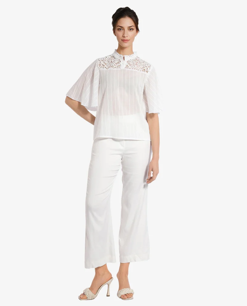 Rareism Women's Lace Detail Top