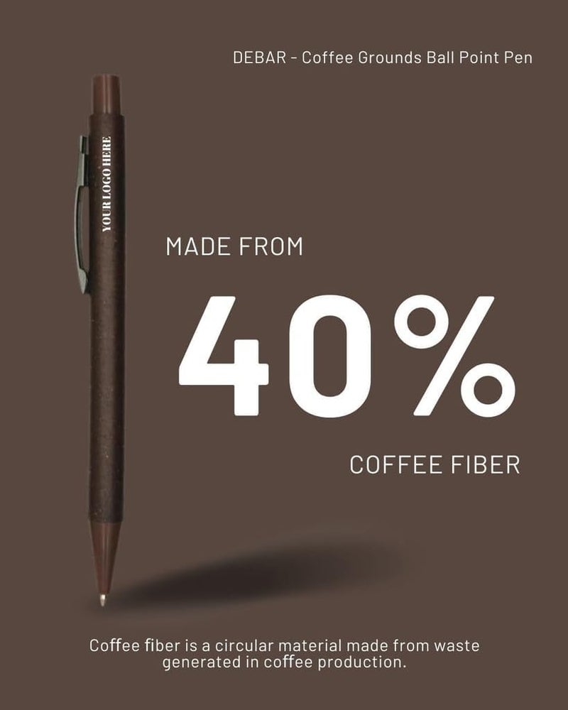 DEBAR Coffee Grounds Ball Point Pen - Eco-Friendly Design - Image 4
