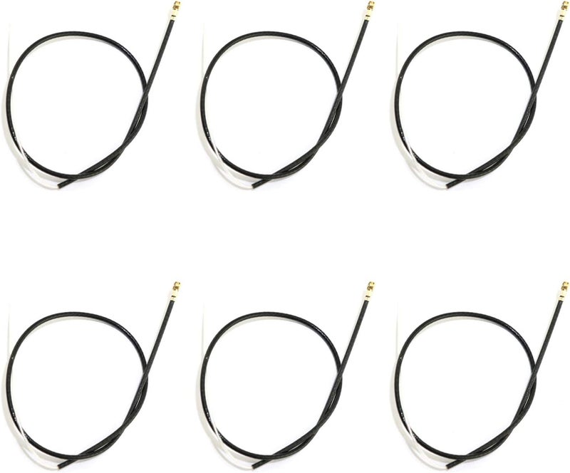 RuiLing 6-Pack 2.4G Receiver Antenna with IPEX4 Generation Port RF113 Silver Jacketed Cable 5.9Inch for Frsky, Futaba, JR, Hitec, Flysky, and Orange RX Receiver and Remote Controller - Image 1
