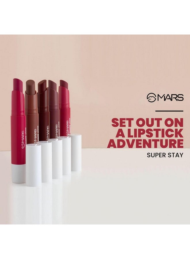 مارس أحمر شفاه MARS Matte Super Stay | يدوم حتى 12 ساعة | أحمر شفاه مقاوم للتلطخ ومقاوم للماء للنساء (2.6 جم) (02-TREASURE) - Image 5