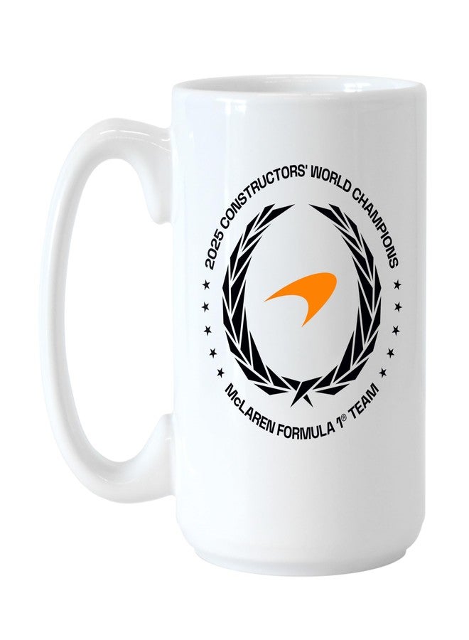Logo Brands McLaren Formula 1 Team Constructors' Champions 15 oz Sublimated Mug – Straight Walls with Classic C-Shape Handle – Durable Everyday Coffee Mug