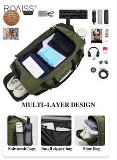 roaiss Large Capacity Outdoor Travel Bag Portable Suit Garment Storage Bag Foldable Business Luggage Bag with Multifunctional Organizer Suitable for Carrying and Storing Travel Essentials  - Image 4