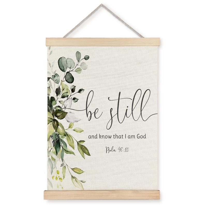 Supwhd Christian Wall Decor for Bedroom Living Room Office, Be Still and Know That I am God PSALM 46 Christian Wall Art Framed, 12x16 - Image 1