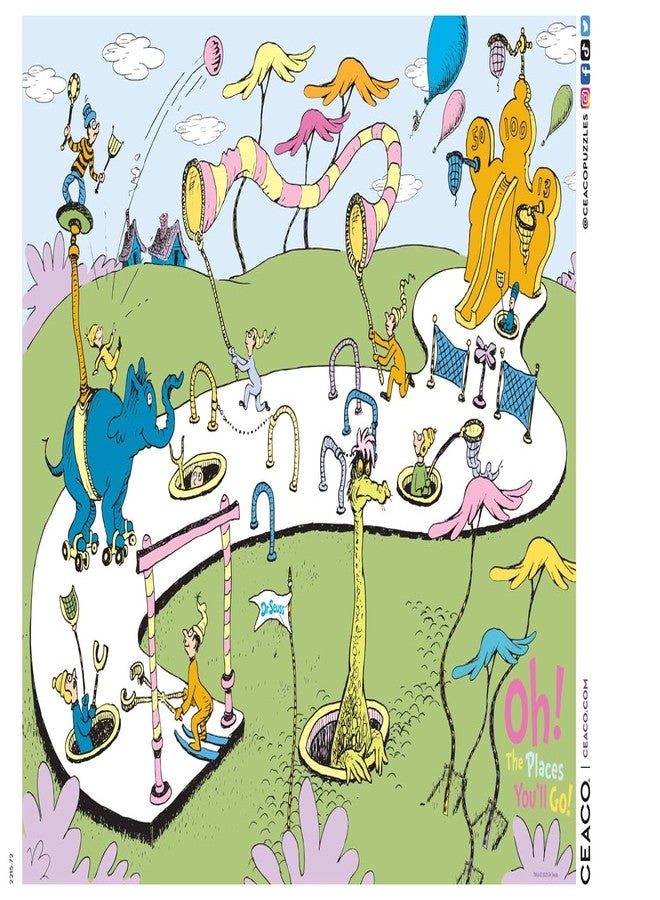Ceaco - Large Piece Jigsaw Puzzle - Dr. Seuss - Oh The Places You'll Go - Relaxing and Fun Activity for Adults - Image 4