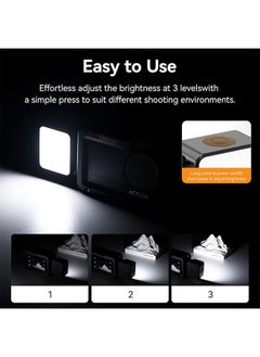 Ulanzi ULANZI LM18 Vlogging Light Mini LED Camera Video Light for DJI Osmo Action 3/4 Camera Cage Accessories and Ulanzi PK-06 Pocket 3 Expansion Adapter  - Image 5