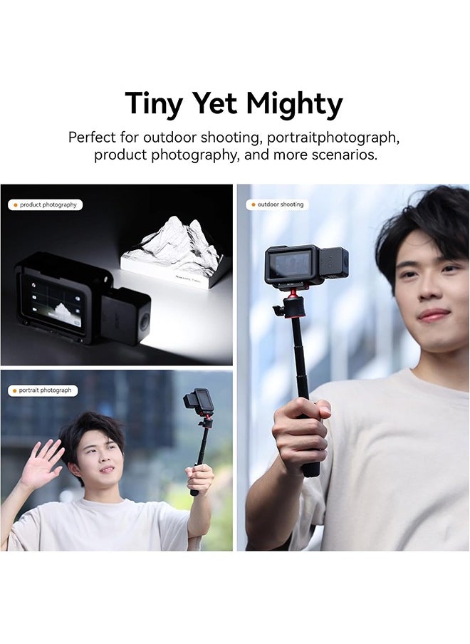 يولانزي مصباح فيديو ULANZI LM18 Vlogging Light Mini LED لكاميرا الفيديو لملحقات قفص كاميرا DJI Osmo Action 3/4 ومحول توسيع Ulanzi PK-06 Pocket 3  - Image 3
