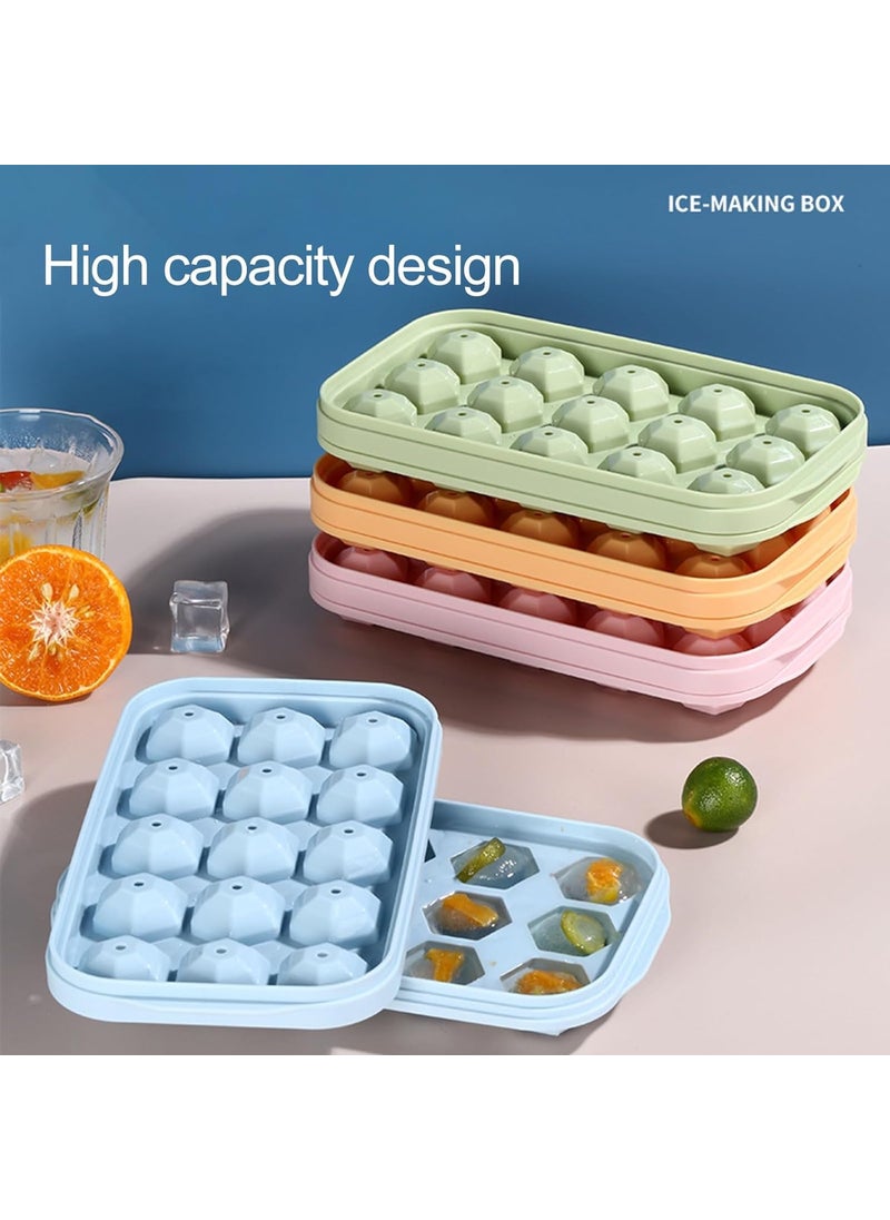 Onprix Plastic Silicone Ice Making Mold Frozen Whiskey Ball NonStick Reusable Ice Cube Tray Ice Maker Mold Ice Ball Maker with Lid