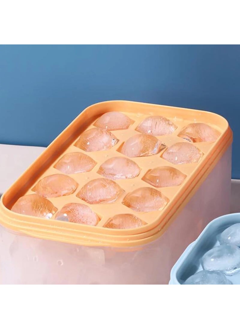Onprix Plastic Silicone Ice Making Mold Frozen Whiskey Ball NonStick Reusable Ice Cube Tray Ice Maker Mold Ice Ball Maker with Lid