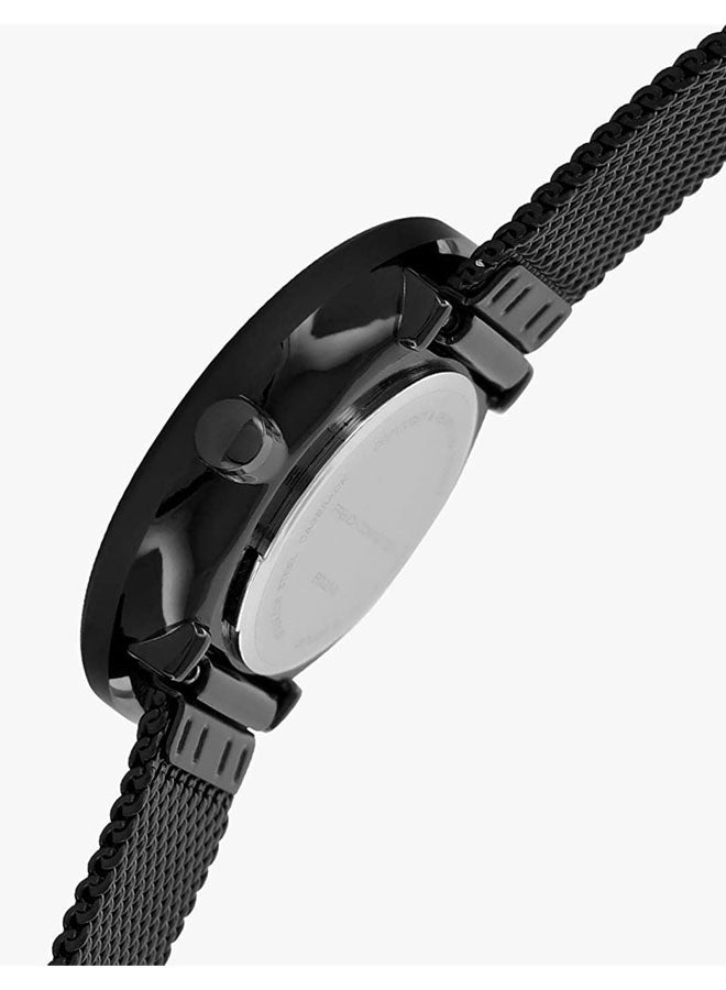 French Connection Women's Analog Watch with Black Dial & Stainless Steel Bracelet  - Image 4