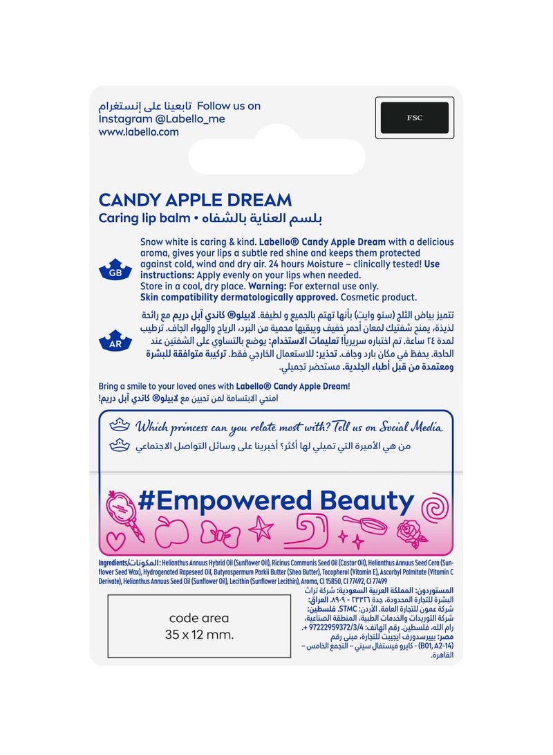 Nivea Labello Disney Princess Snow White Lip Balm Candy Apple Dream Flavor 4.8g - Image 3
