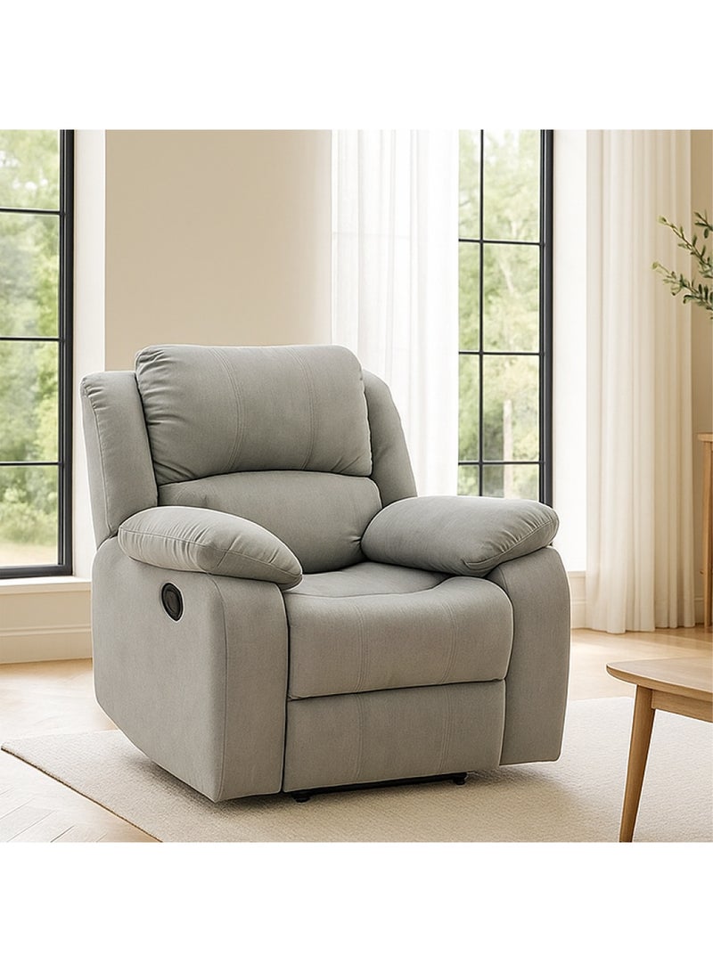 سحابة كرسي استرخاء فاخر ثابت – لون رمادي فاتح، بتصميم عصري ومريح لغرفة المعيشة أو المكتب المنزلي - Image 1