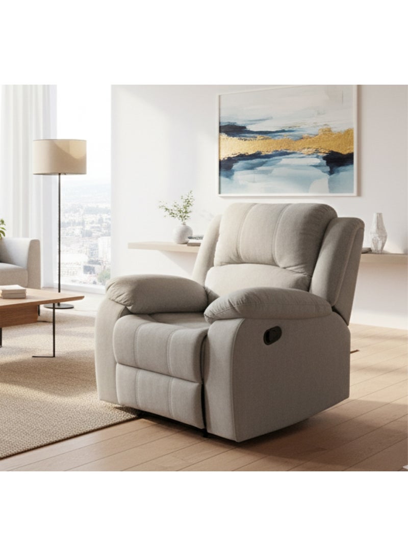 سحابة كرسي استرخاء فاخر ثابت – لون رمادي فاتح، بتصميم عصري ومريح لغرفة المعيشة أو المكتب المنزلي - Image 2