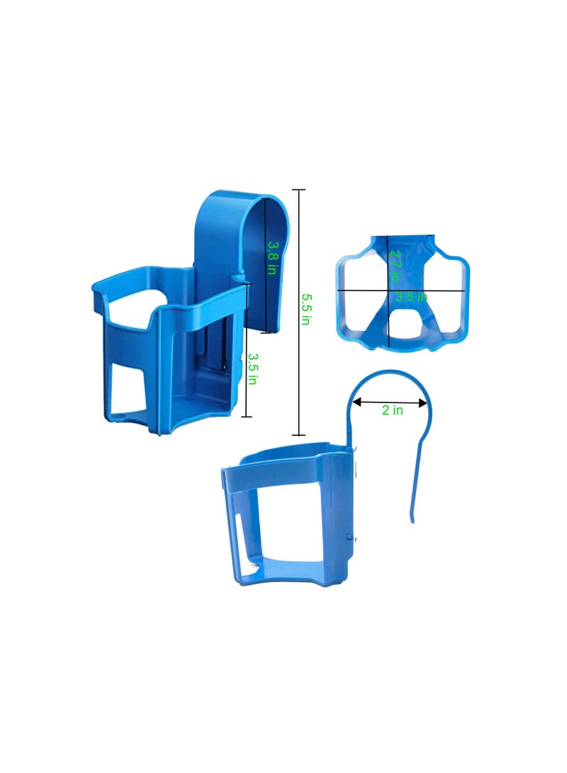 2-in-1 Above Ground Pool Cup Holder - No Spill Design for 2-Inch or Smaller Round Top Bars - Perfect Pool Accessory for Enjoying Drinks by the Water. - Image 2