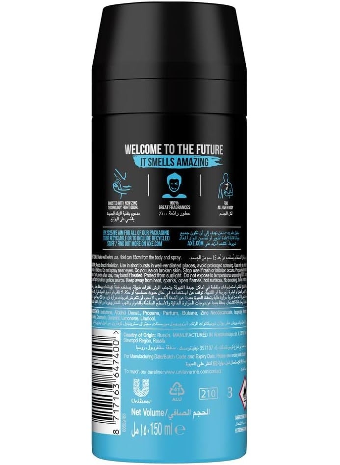 Axe Men Body Spray Deodorant Ice Chill 2 x 150ml - Image 3