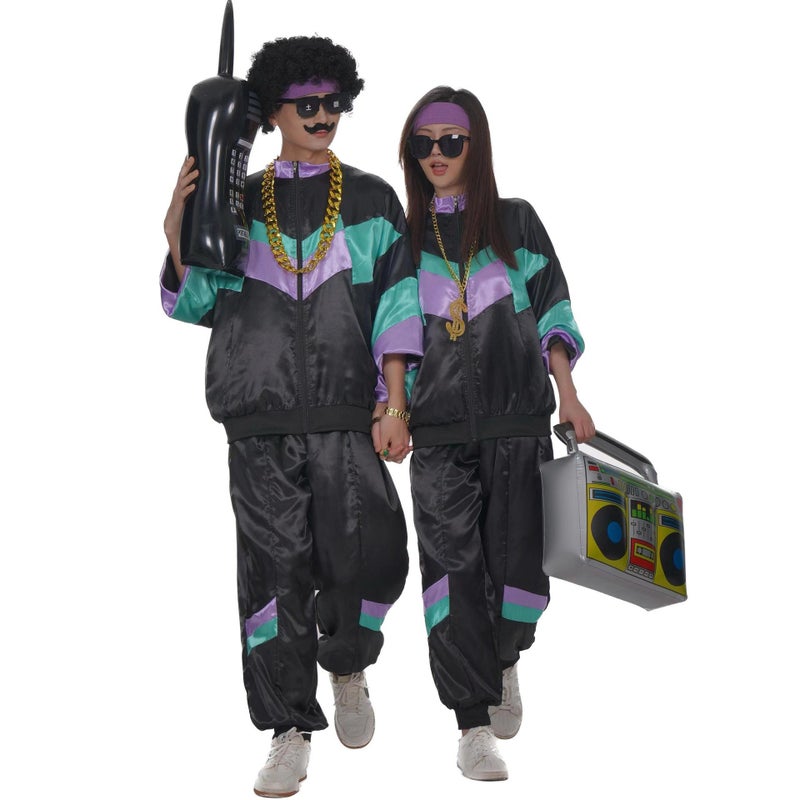 80S Disco Sportswear Jacket And Pants Jogging Clothing Retro Style 80S Theme Party - Image 1