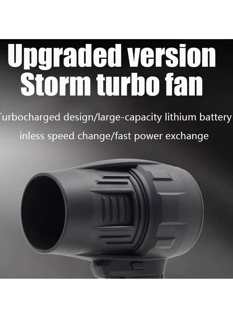 Generic Portable Cordless Turbo Air Blower Black - for cleaning computer keyboards, laptops, cameras etc. Create Fires in picnics, inflate beds, lifeboats  - Image 2