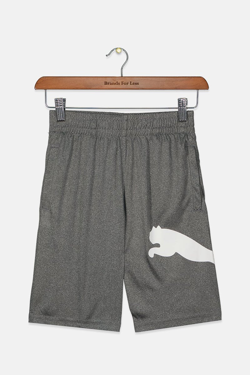 PUMA شورت أداء السرعة للأولاد، رمادي فحم - Image 1