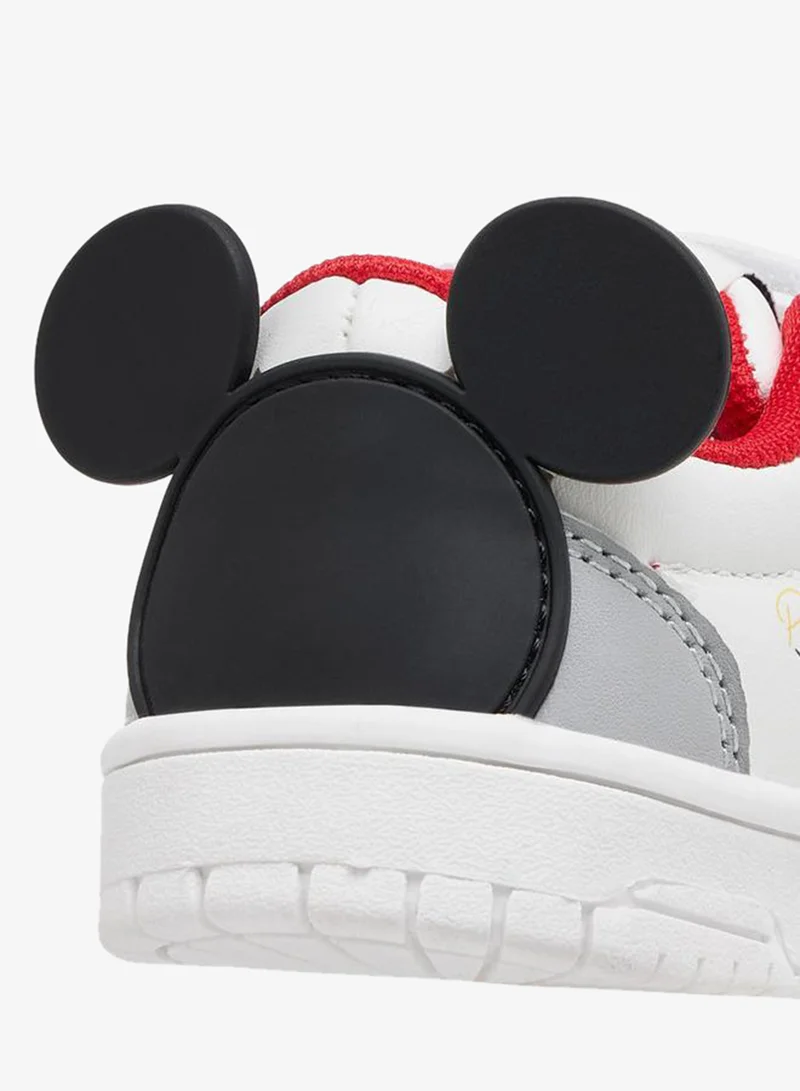 Disney WHITE Mickey Mouse Applique Sneakers With Hook And Loop Closure for Men | Best Price UAE