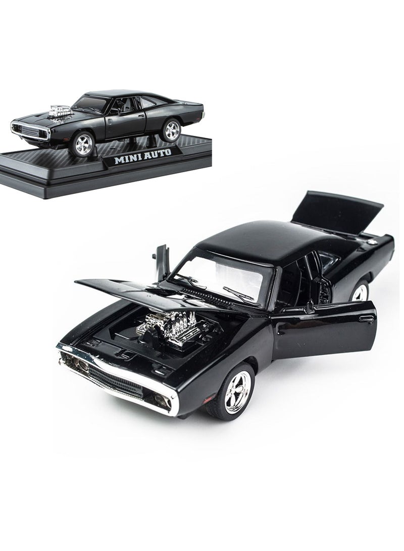 1:32 Diecast Metal Pullback Openable Doors Toy Cars Dodge Charger Fast & Furious 7 with Flashing Light and Musical Sound for Gifts Toys for Kids Boys and Girls Children - Image 1
