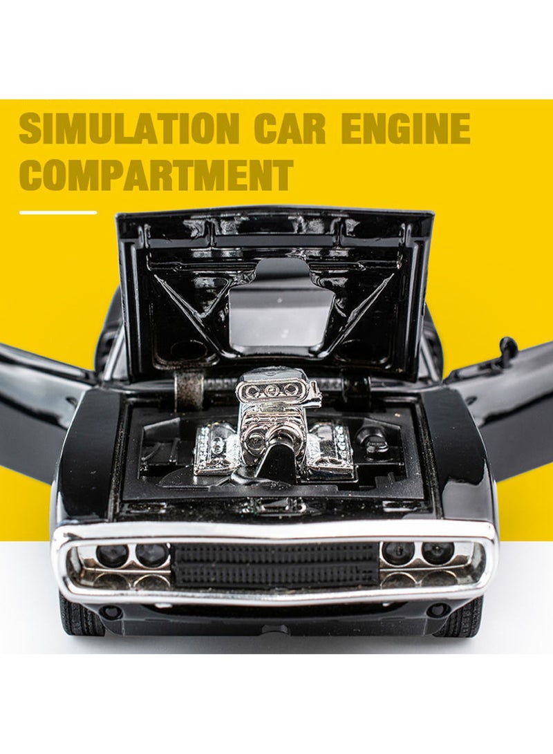 1:32 Diecast Metal Pullback Openable Doors Toy Cars Dodge Charger Fast & Furious 7 with Flashing Light and Musical Sound for Gifts Toys for Kids Boys and Girls Children - Image 4